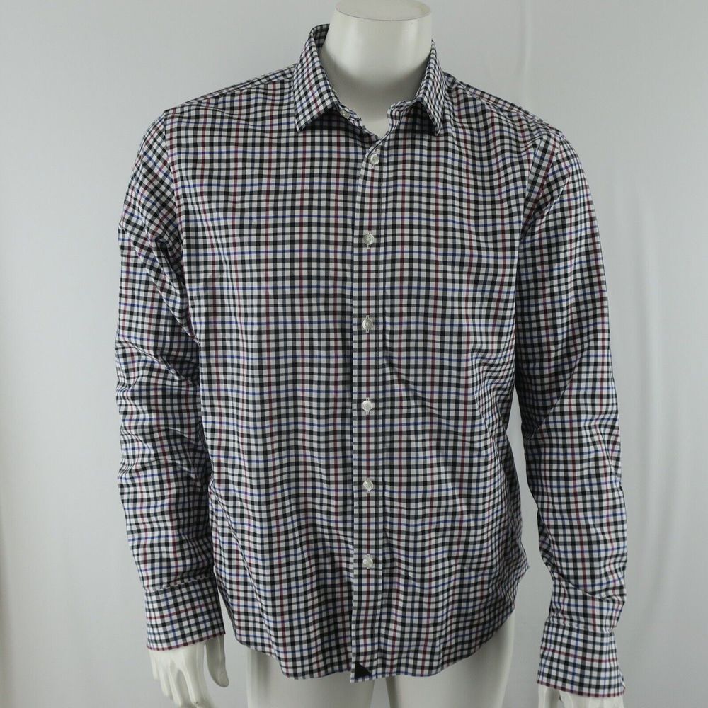 UNTUCKit Button Up Wrinkle Free Shirt Mens Large Cotton